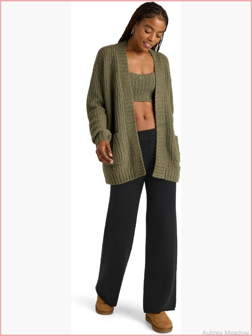 Relaxed Fit Chunky Rib Cardigan Long Body Layering Sweater